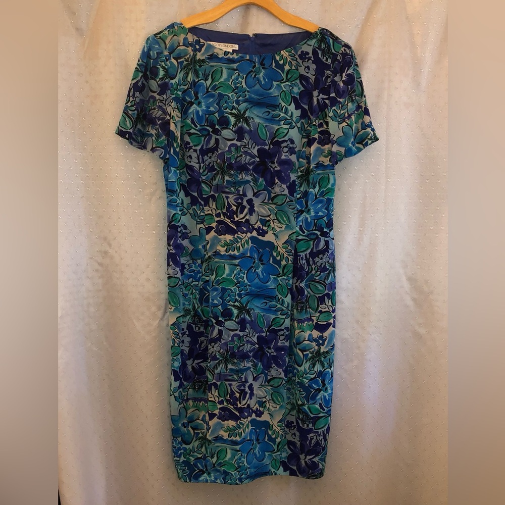 Vintage Maggy London silk dress. Size 10